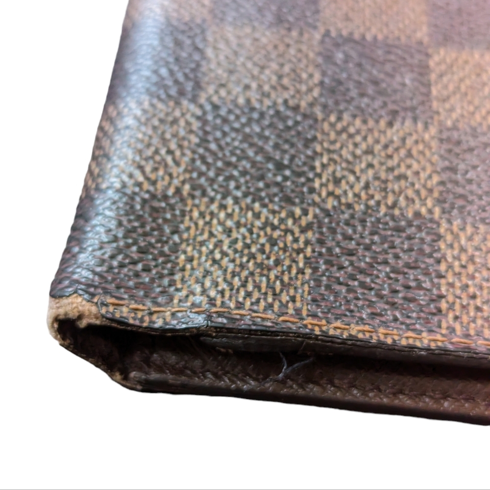 Louis Vuitton Portefeuille Marco Bifold Wallet Damier Ebene Canvas Brown Check - Picture 3 of 12